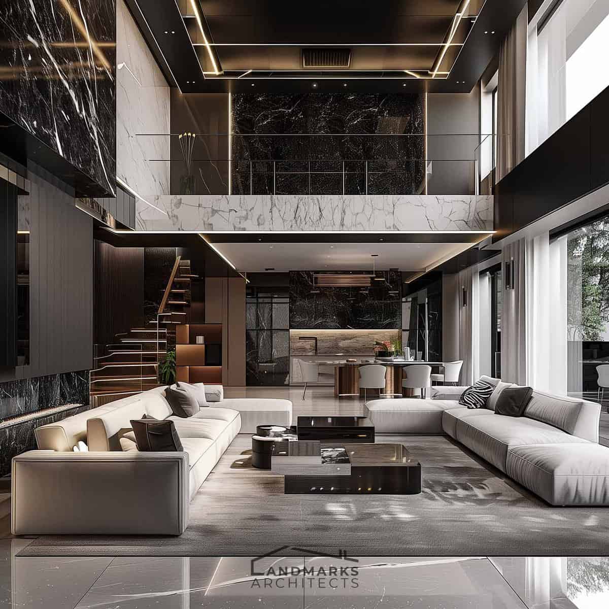 Contemporary architectural interior